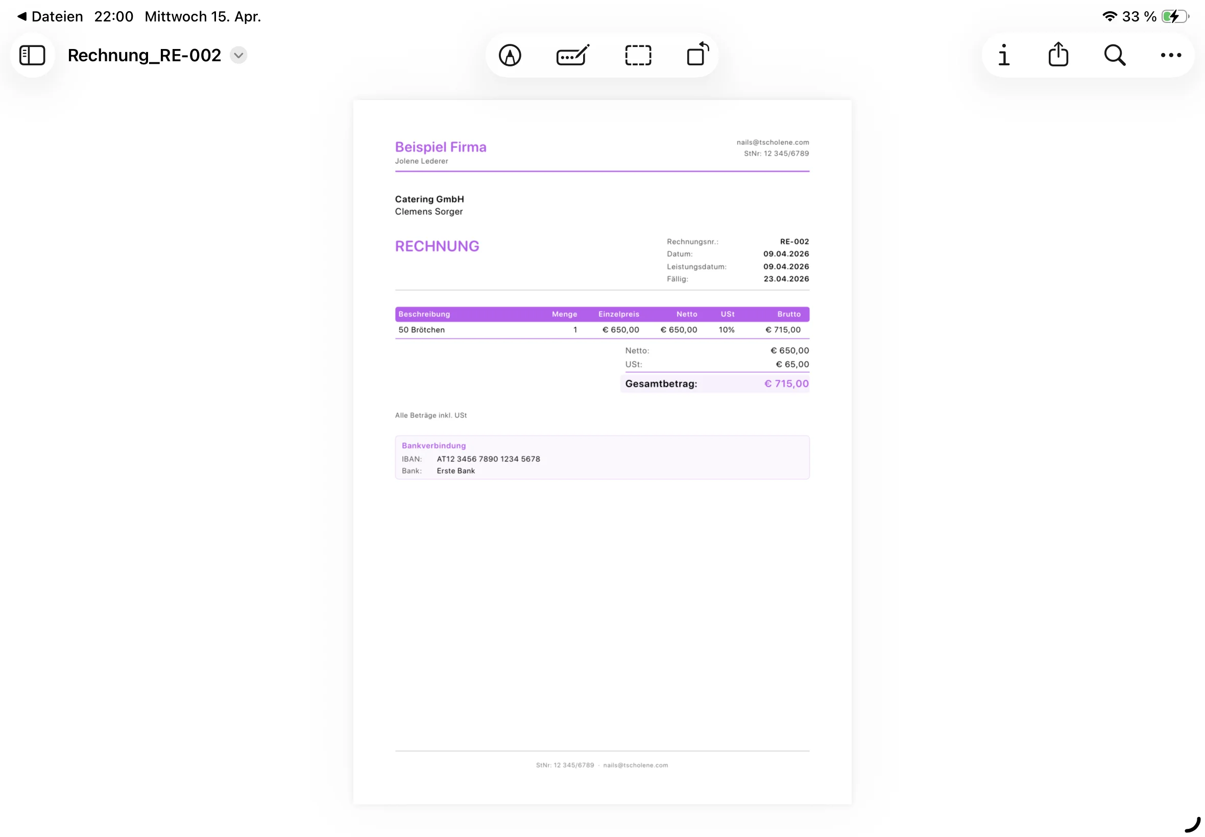 PDF-Export mit Branding — Accounted.