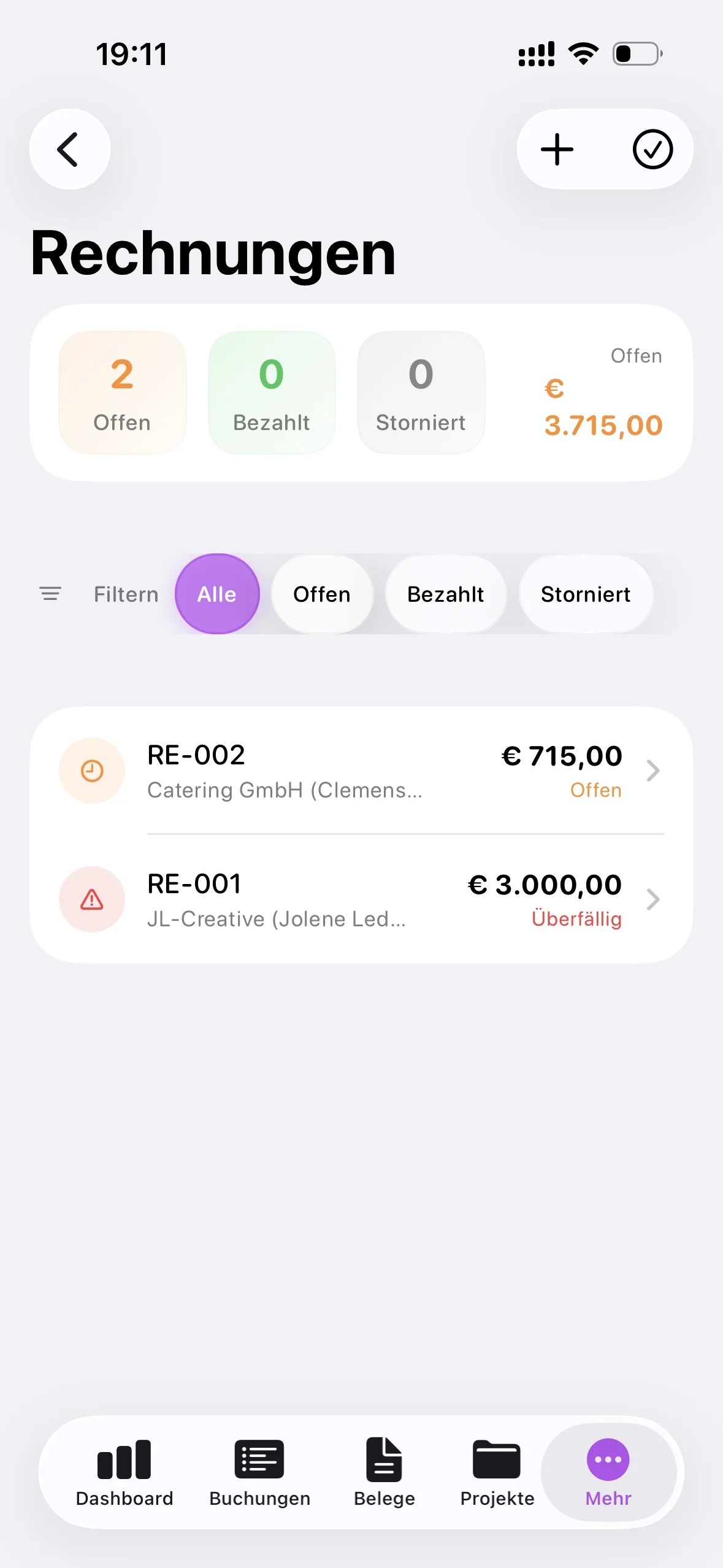 Rechnungen — Accounted.